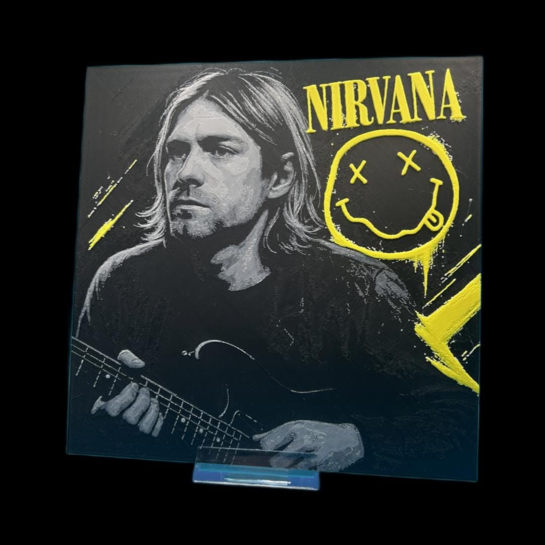Kurt Cobain - Nirvana 3D Printed Fan Art