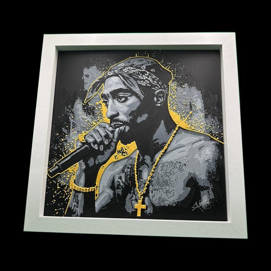 Tupac Shakur 3D Printed Fan Art
