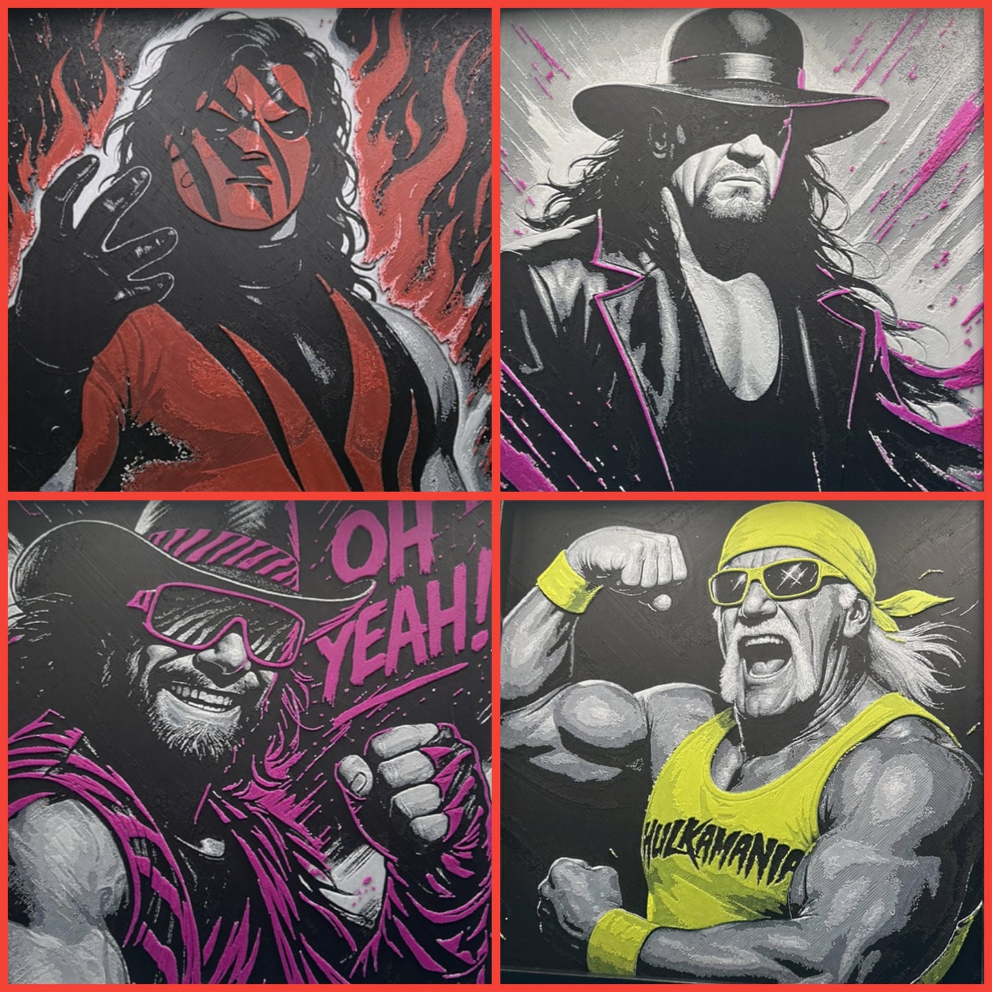 Bret “The Hitman Hart - WWE 3D Printed Fan Art