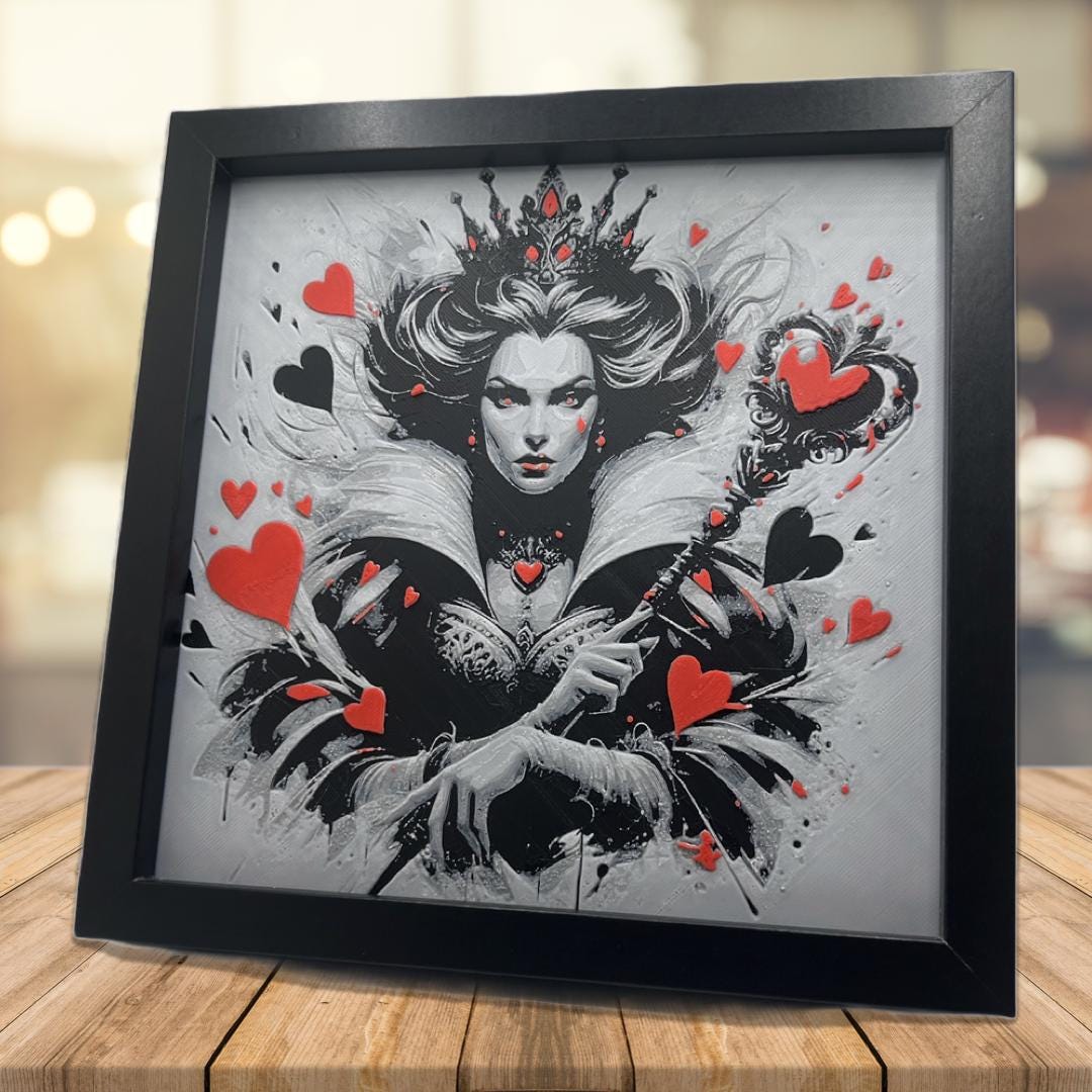 The Red Queen - Alice in Wonderland 3D Printed Fan Art