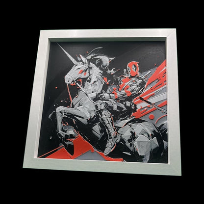 Deadpool on a Unicorn 3D Printed Fan Art