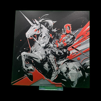 Deadpool on a Unicorn 3D Printed Fan Art