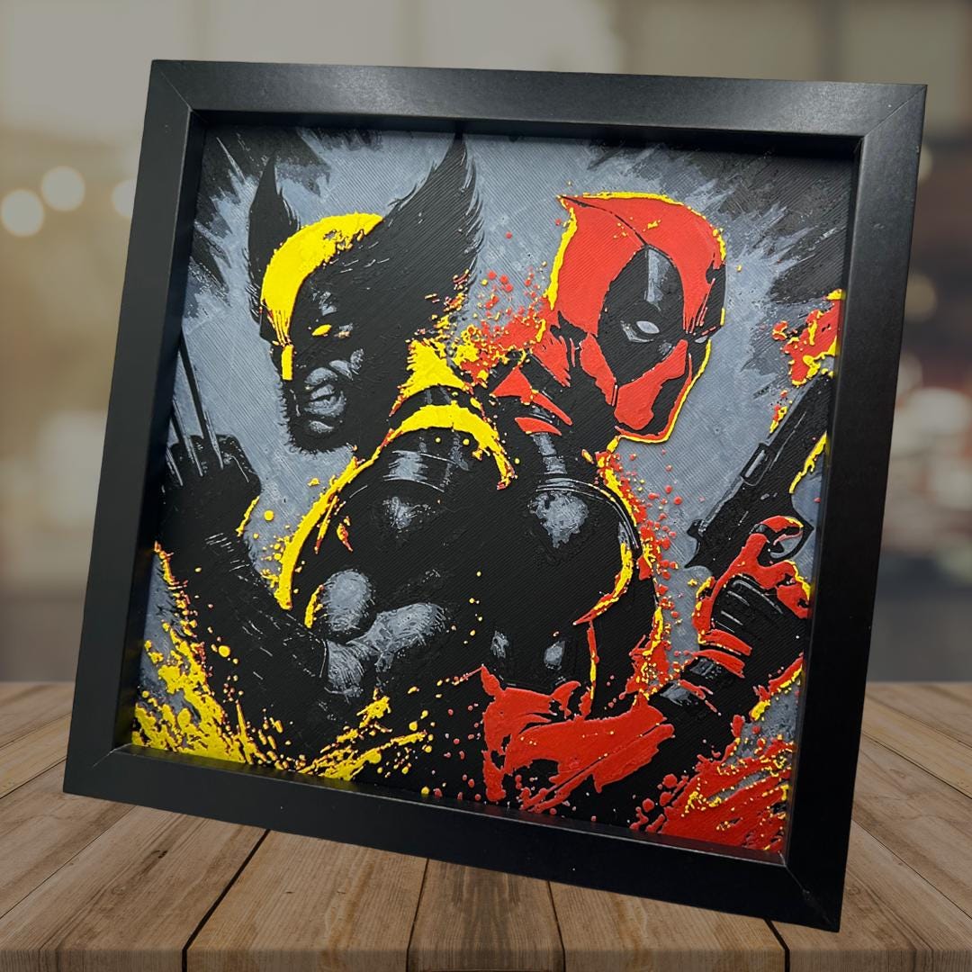 Deadpool and Wolverine 3D Printed Fan Art