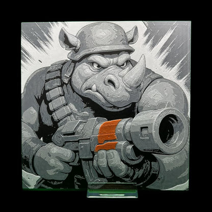 Rocksteady - TMNT AR 3D Printed Fan Art