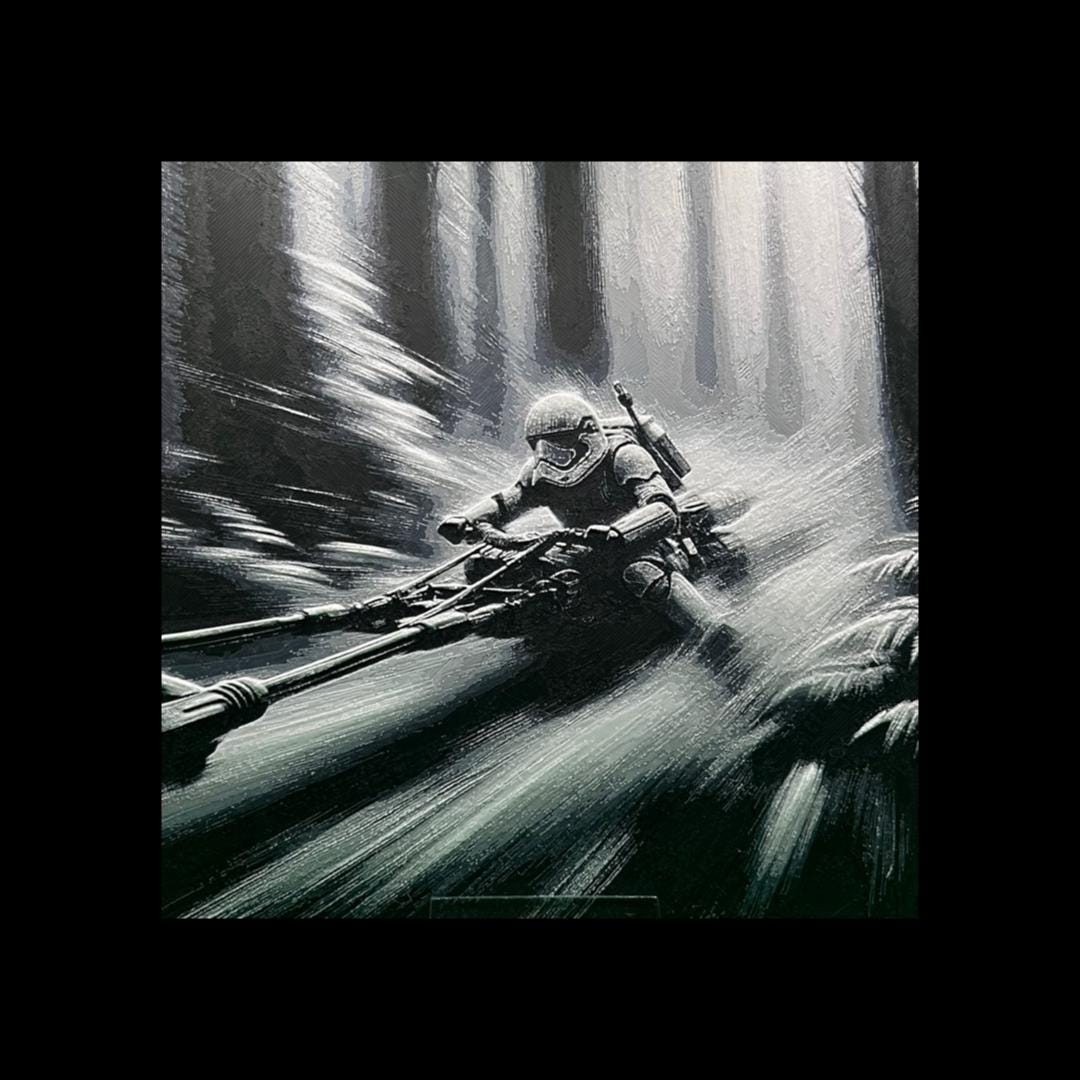 Stormtrooper on Speeder 3D Printed Fan Art