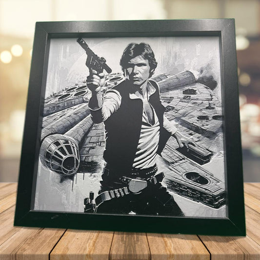 Han Solo with the Millennium Falcon 3D Printed Fan Art