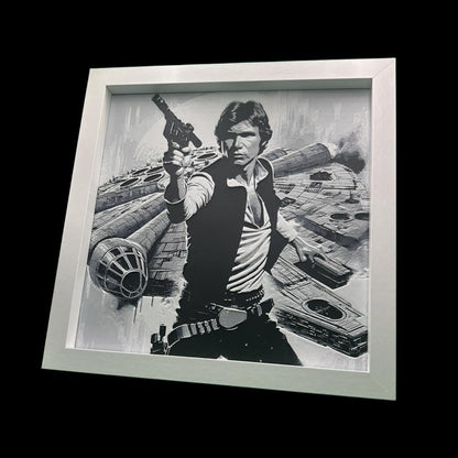 Han Solo with the Millennium Falcon 3D Printed Fan Art