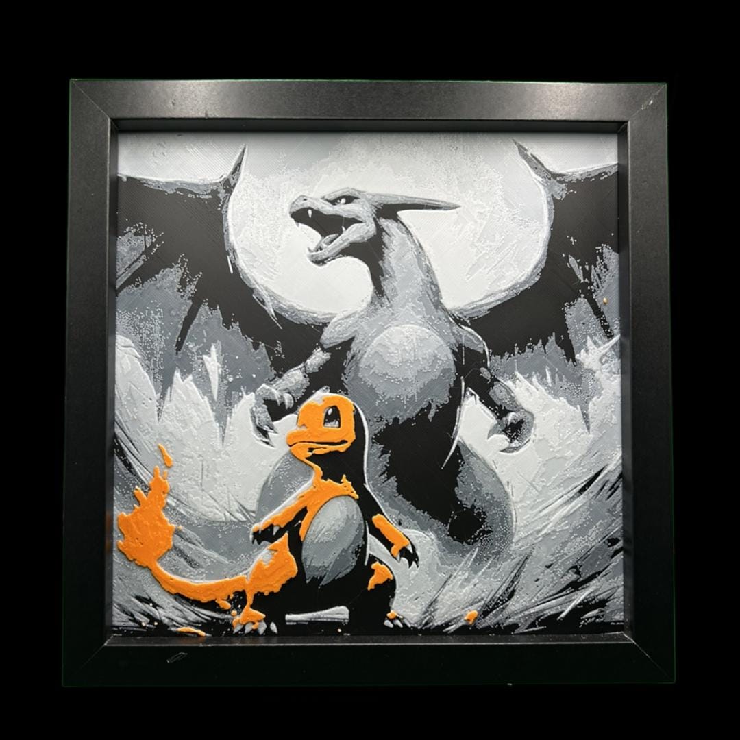 Charmander Evolution - Pokémon 3D Printed Fan Art