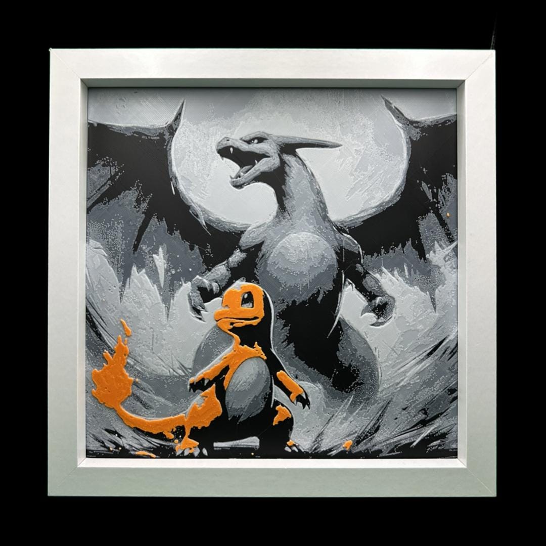Charmander Evolution - Pokémon 3D Printed Fan Art