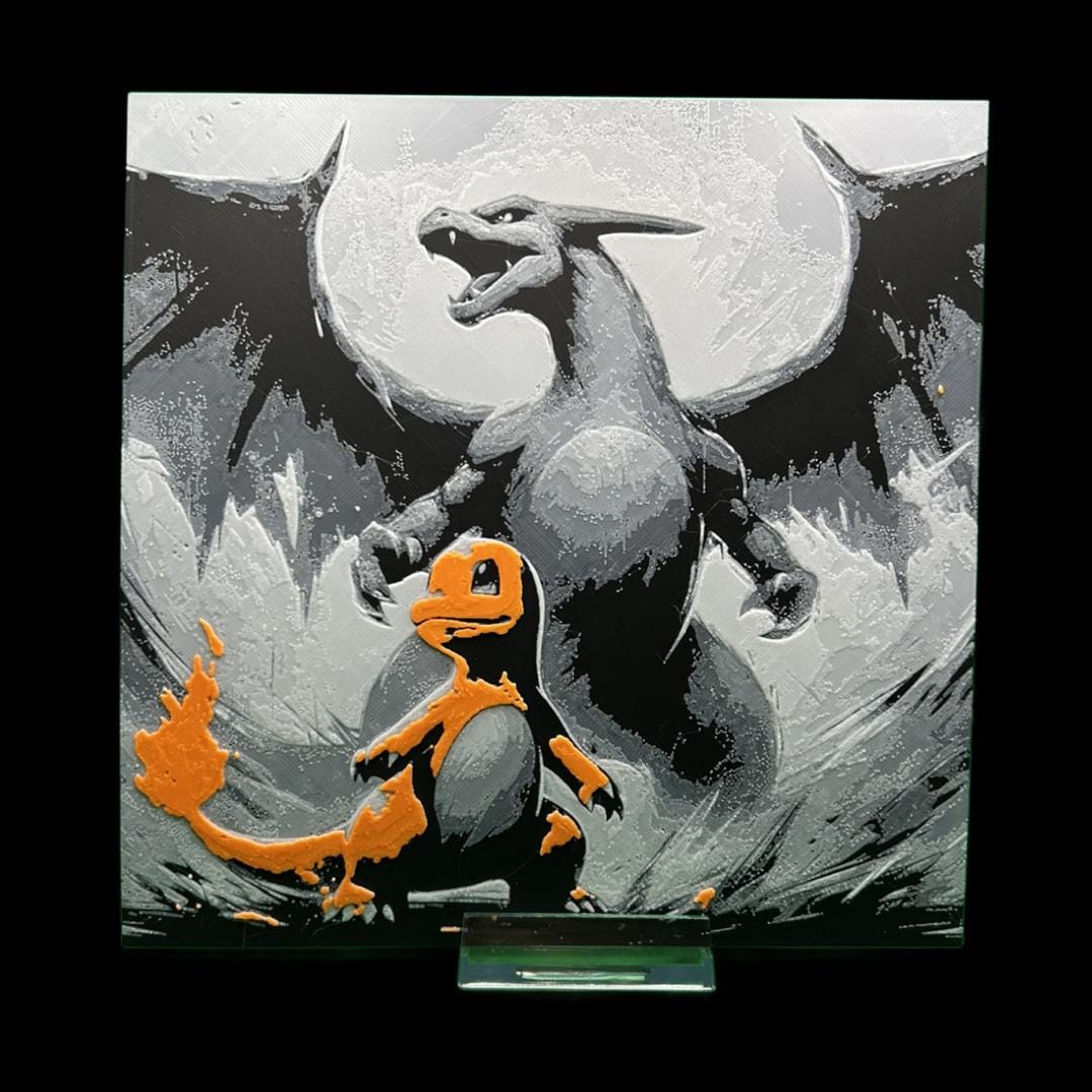 Charmander Evolution - Pokémon 3D Printed Fan Art