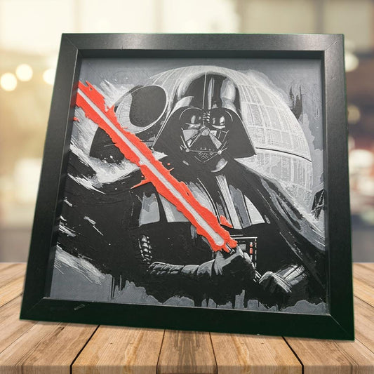 Darth Vader with Death Star 3D Printed Fan Art