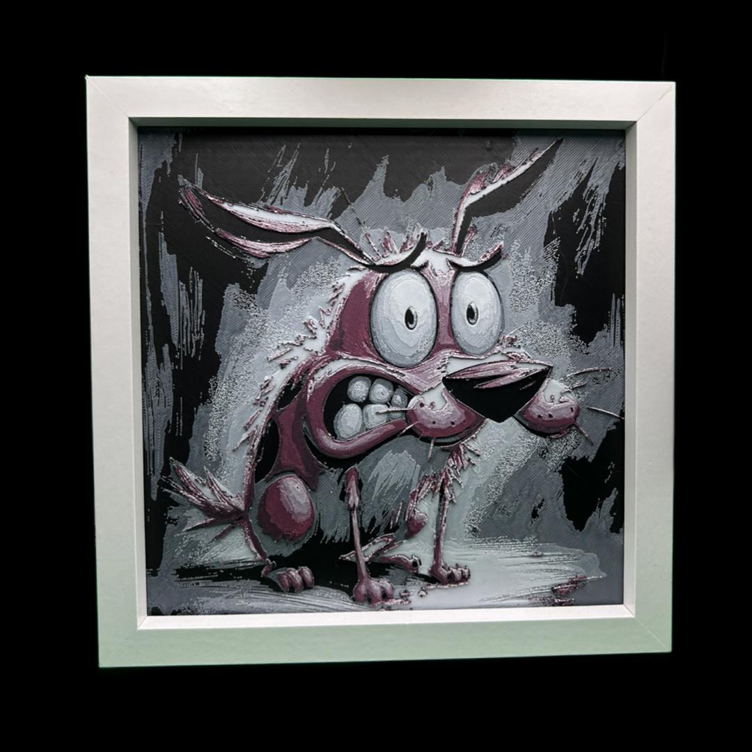 Courage the Cowardly Dog 3D Printed Fan Art