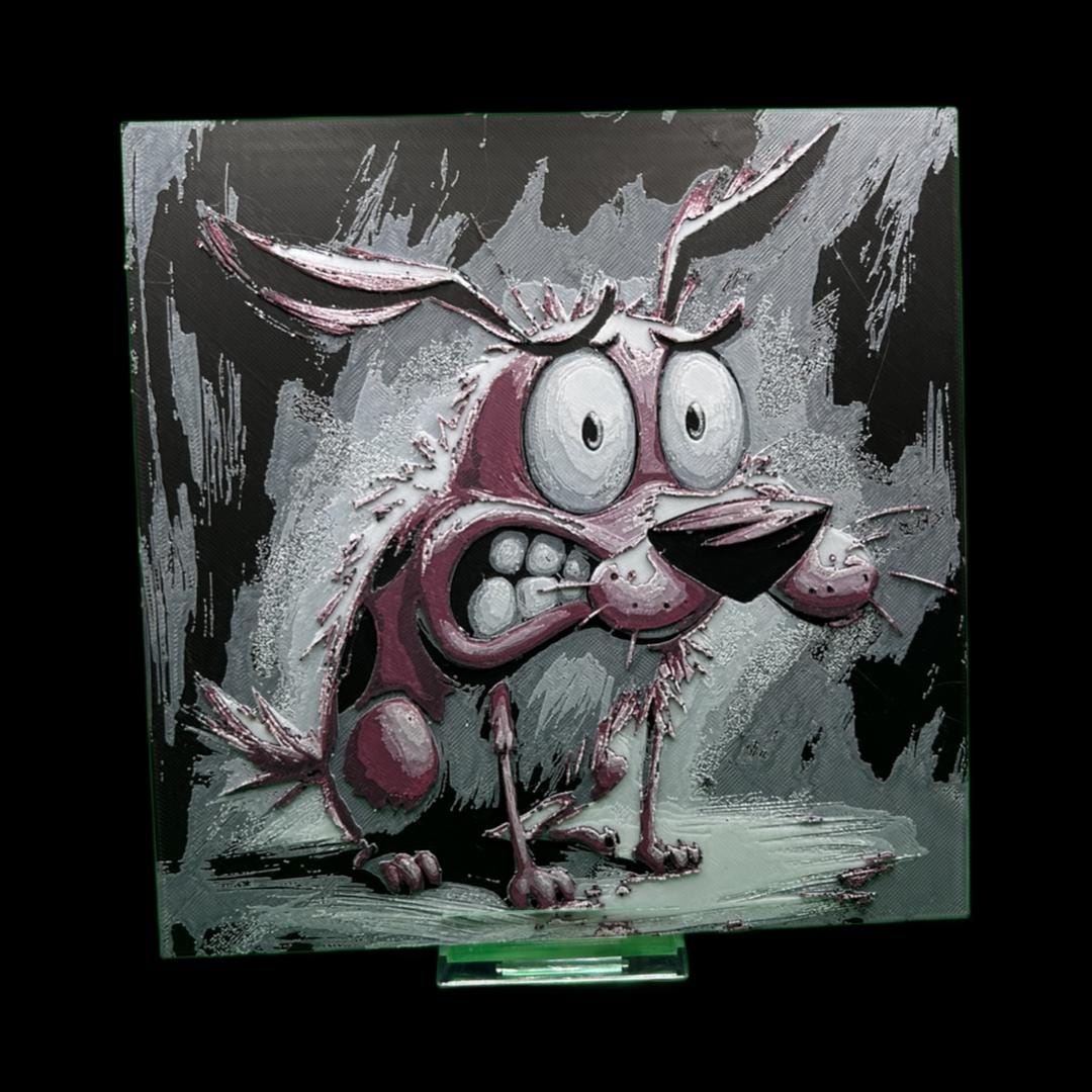 Courage the Cowardly Dog 3D Printed Fan Art