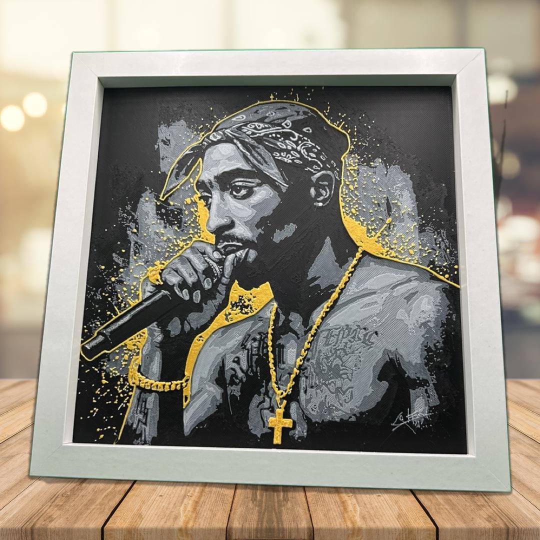 Tupac Shakur 3D Printed Fan Art