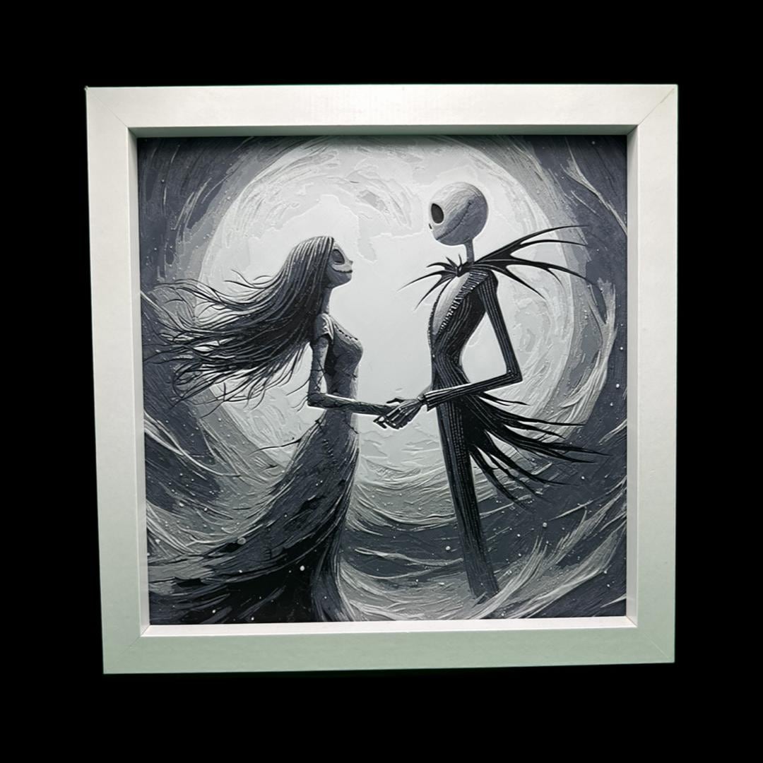 Jack and Sally Skellington 3D Printed Fan Art