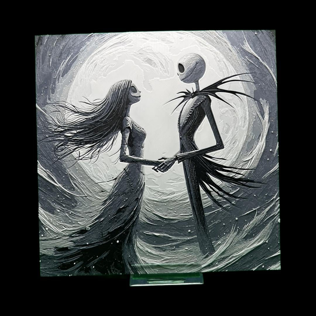 Jack and Sally Skellington 3D Printed Fan Art
