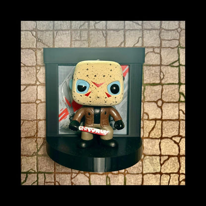 Jason Voorhees Funko Pop Stand with  3D Printed Art Backdrop