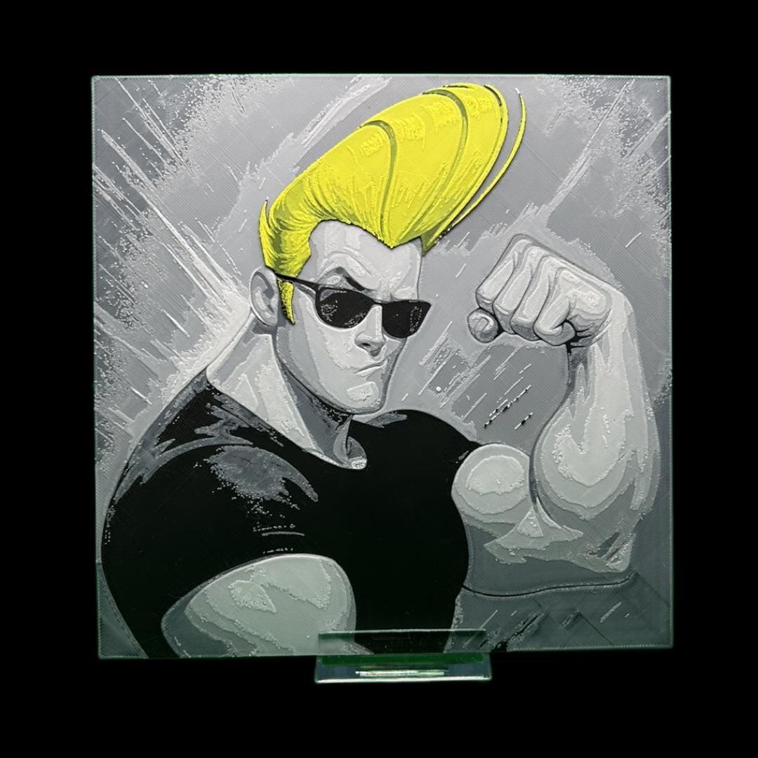 Johnny Bravo 3D Printed Fan Art