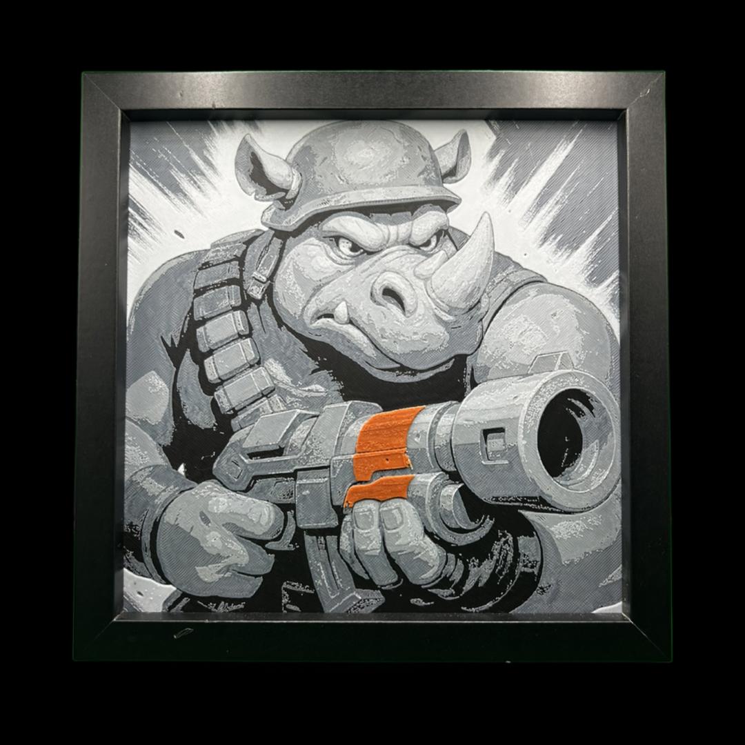Rocksteady - TMNT AR 3D Printed Fan Art