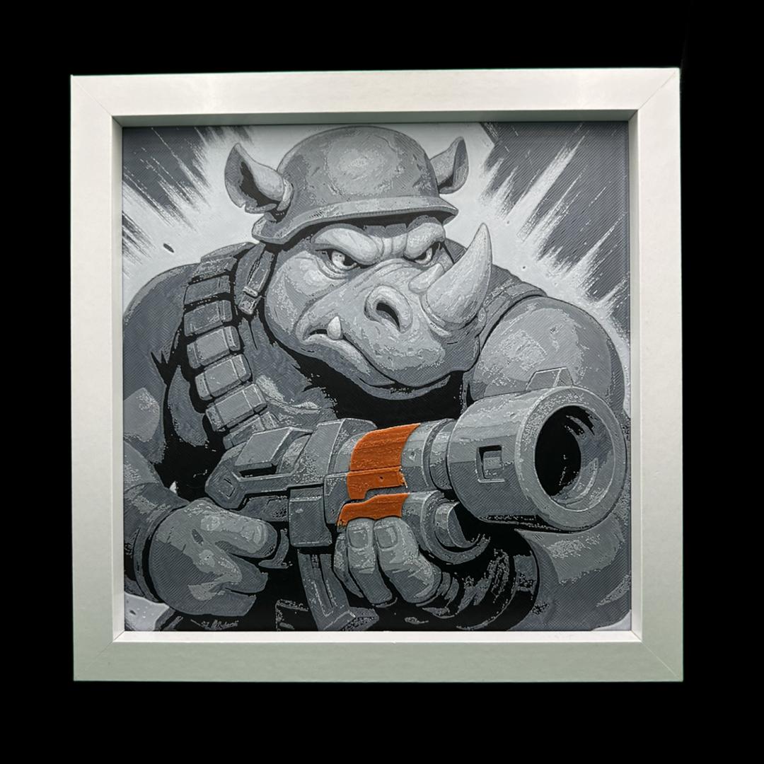 Rocksteady - TMNT AR 3D Printed Fan Art
