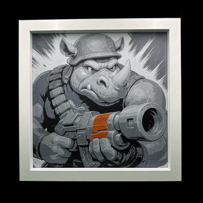 Rocksteady - TMNT AR 3D Printed Fan Art