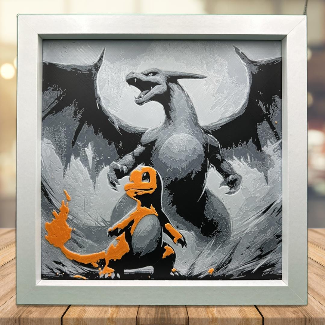 Charmander Evolution - Pokémon 3D Printed Fan Art