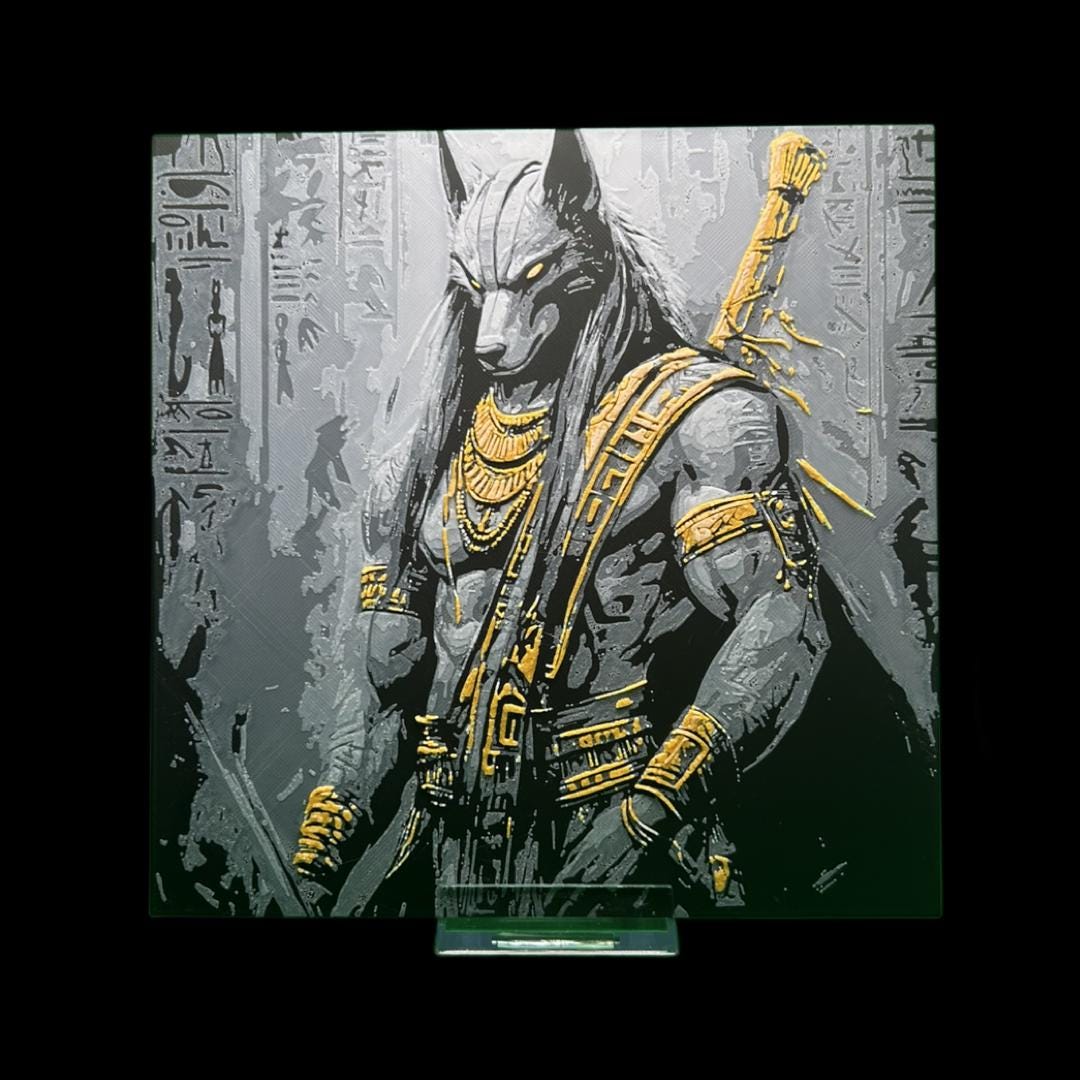 Anubis the Egyptian God of Afterlife 3D Printed Fan Art