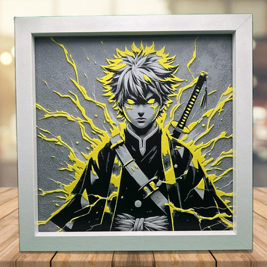 Zenitsu Agatsuma 3D Printed Fan Art
