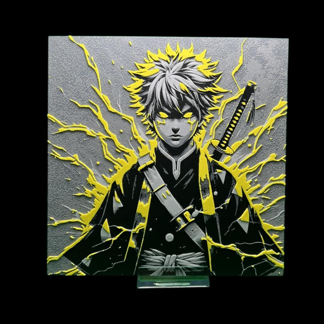 Zenitsu Agatsuma 3D Printed Fan Art
