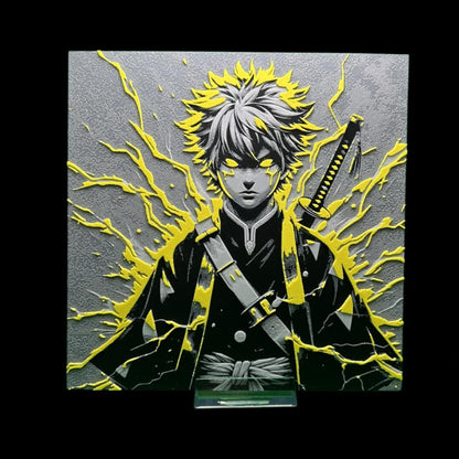Zenitsu Agatsuma 3D Printed Fan Art