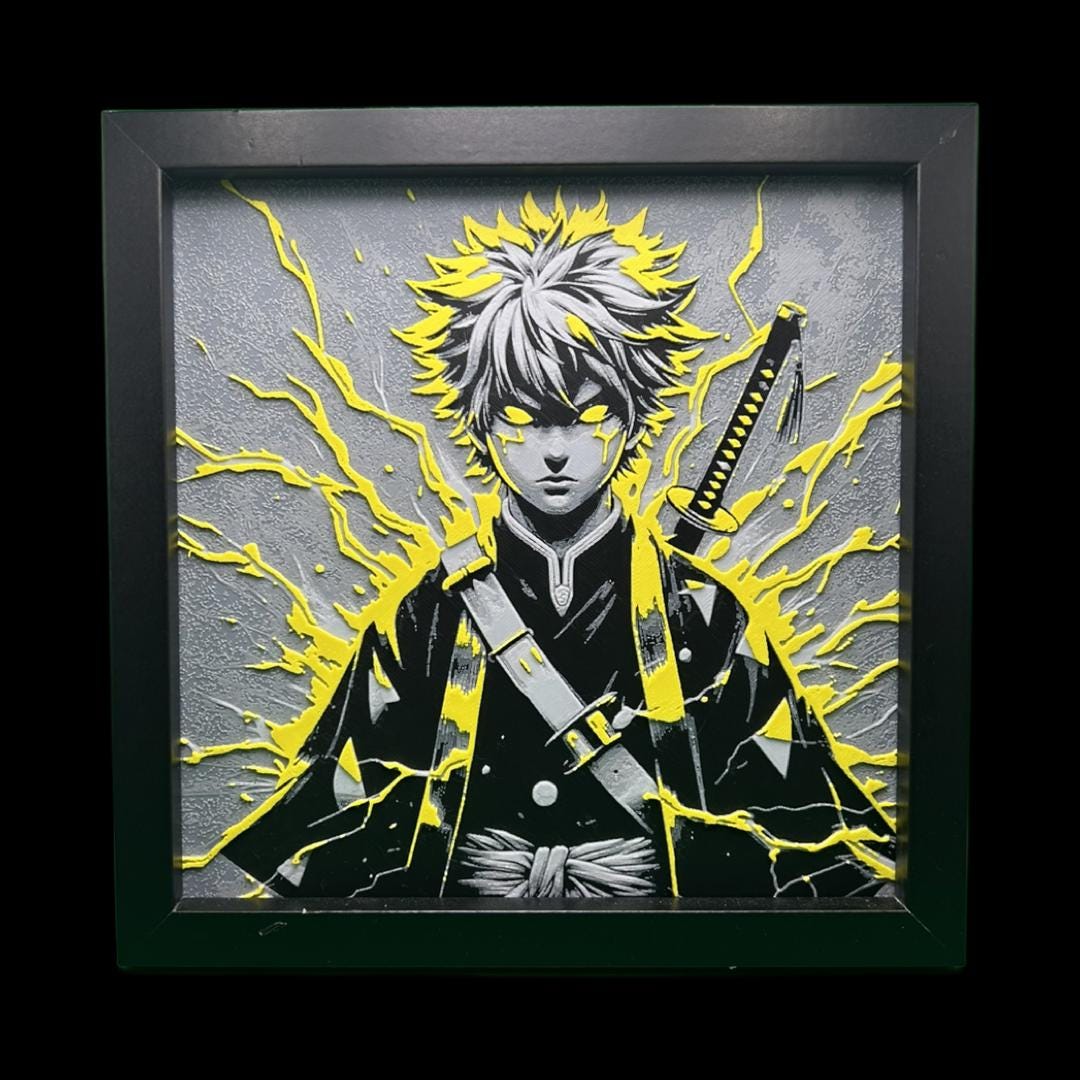 Zenitsu Agatsuma 3D Printed Fan Art