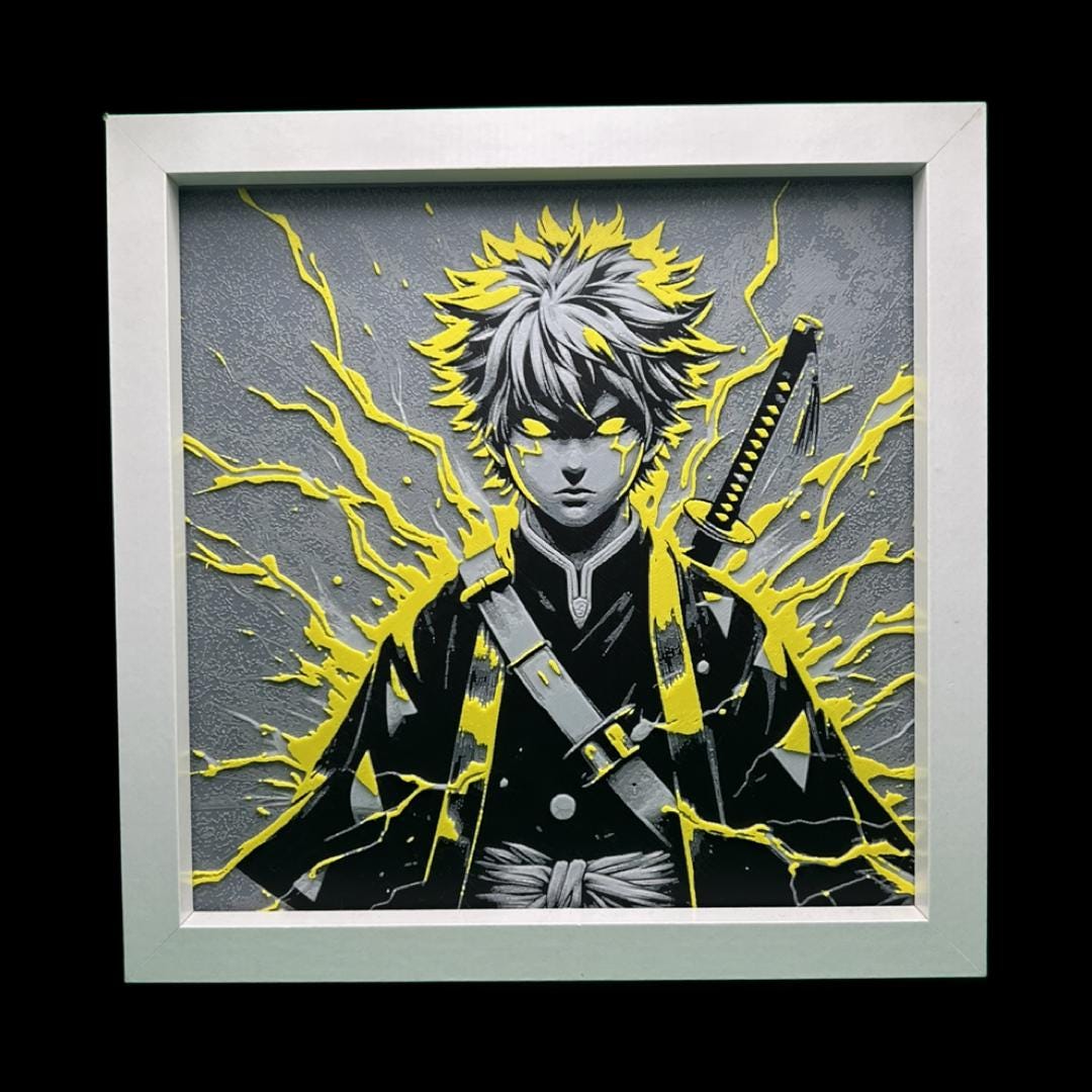 Zenitsu Agatsuma 3D Printed Fan Art