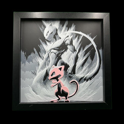 Mew Mewtwo - Pokémon 3D Printed Fan Art