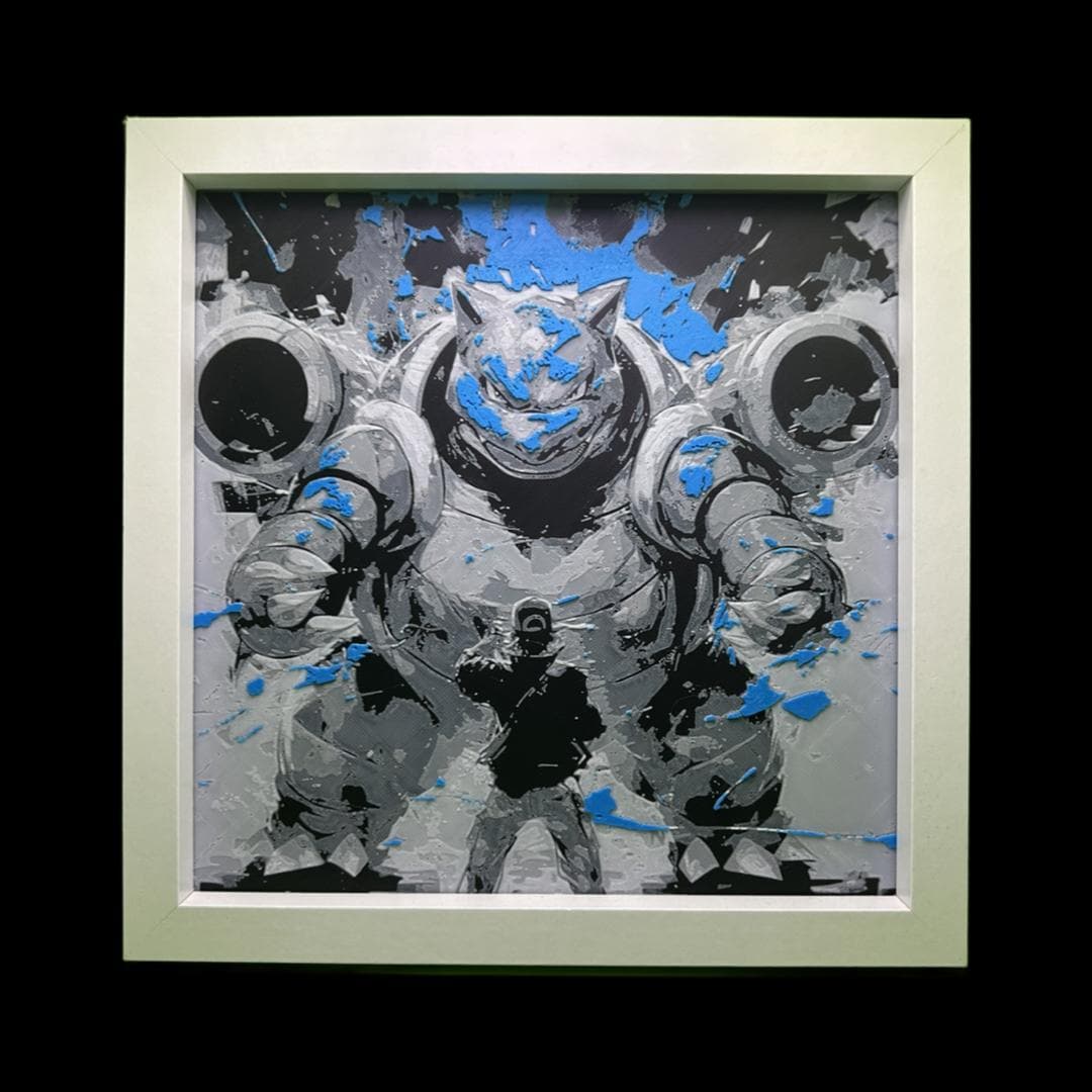 Blastoise With Trainer 3D Printed Fan Art