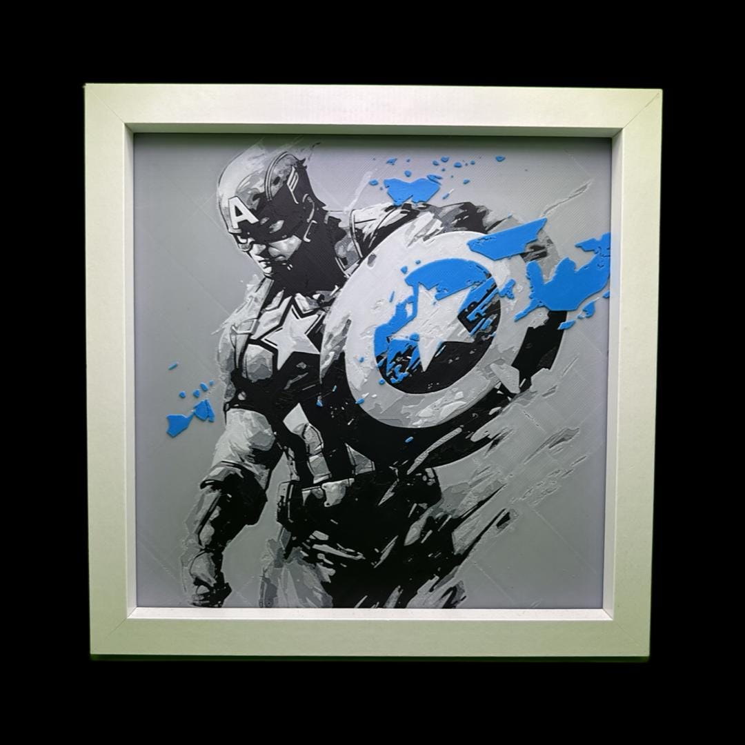 Captain America - The Avengers 3D V2 Printed Fan Art