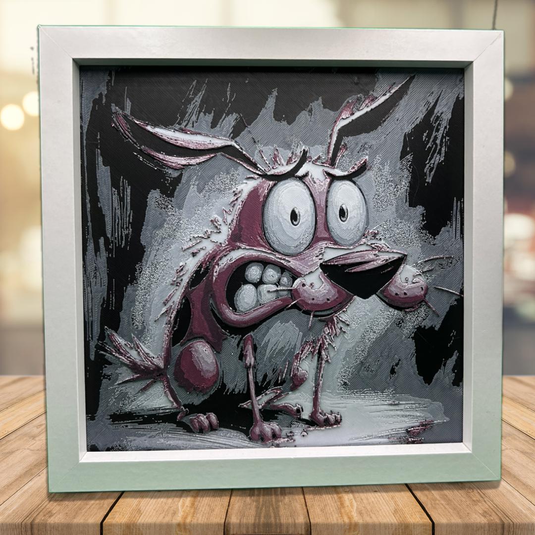Courage the Cowardly Dog 3D Printed Fan Art