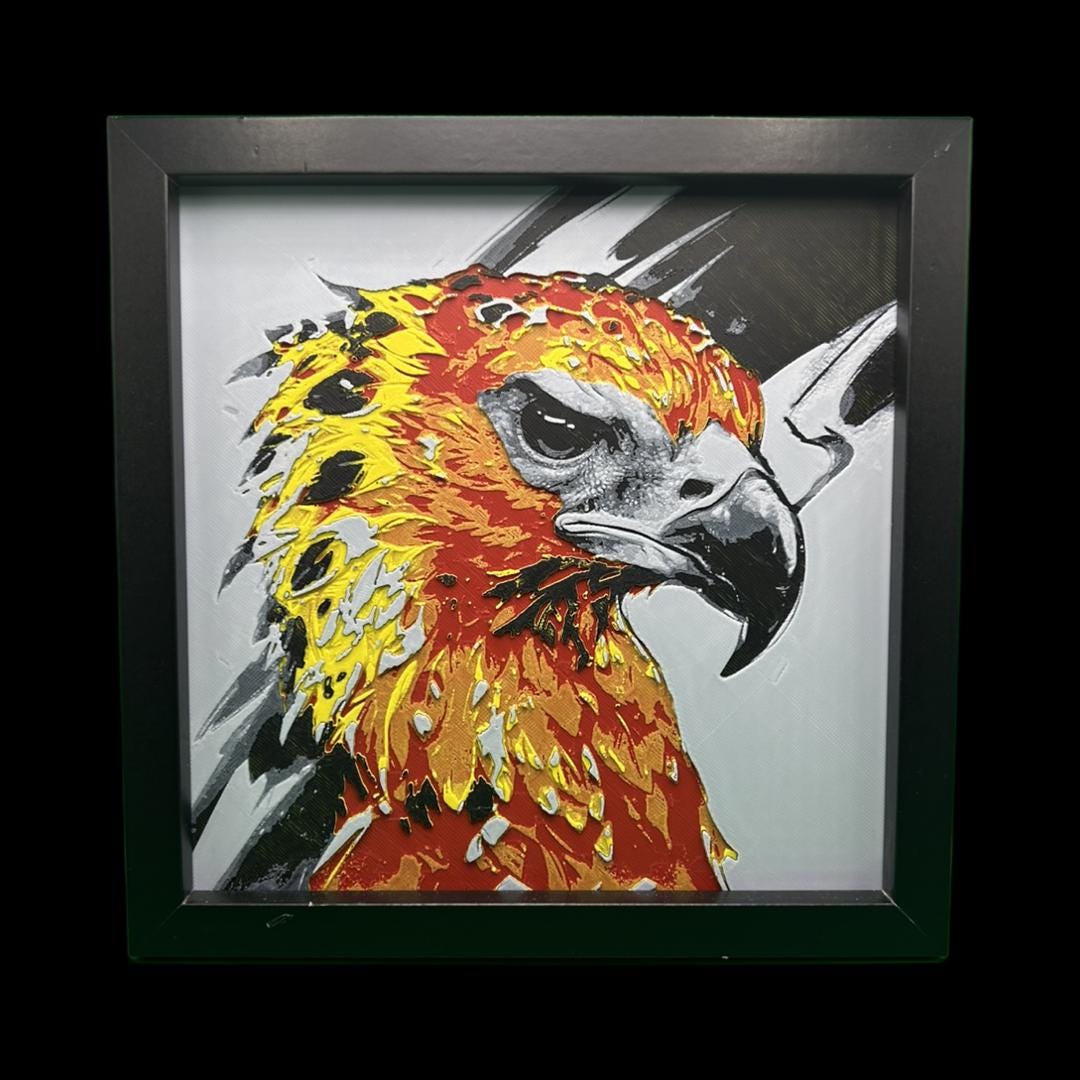Fawkes the Phoenix - Harry Potter 3D Printed Fan Art