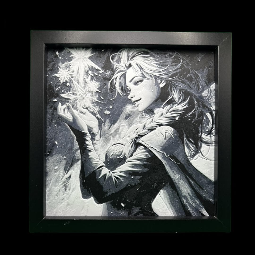 Elsa at Christmas 3D Printed Fan Art