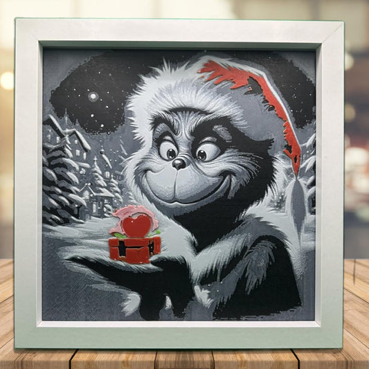 The Grinch with his Growing Heart! 3D Printed Fan Art
