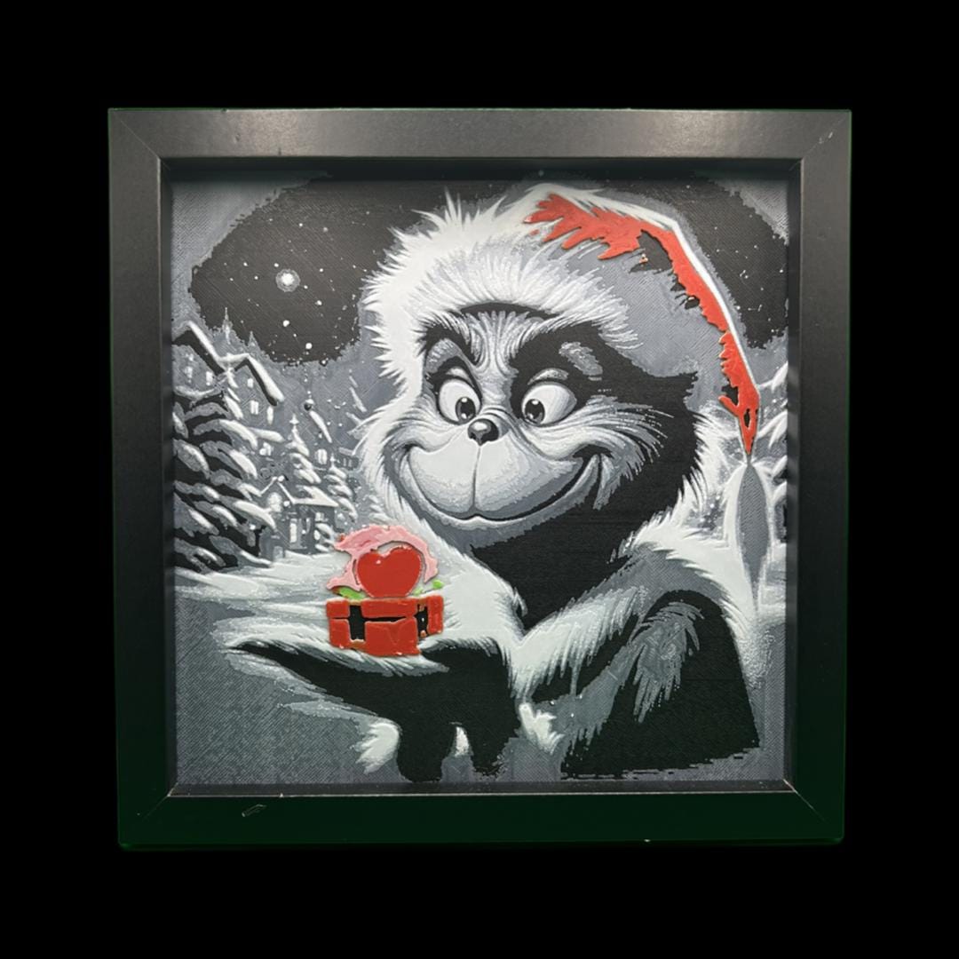 The Grinch with his Growing Heart! 3D Printed Fan Art