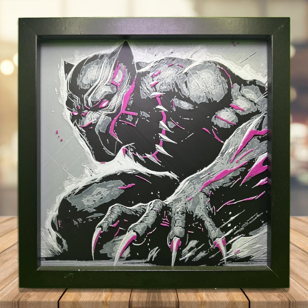 Black Panther - The Avengers 3D V2 Printed Fan Art