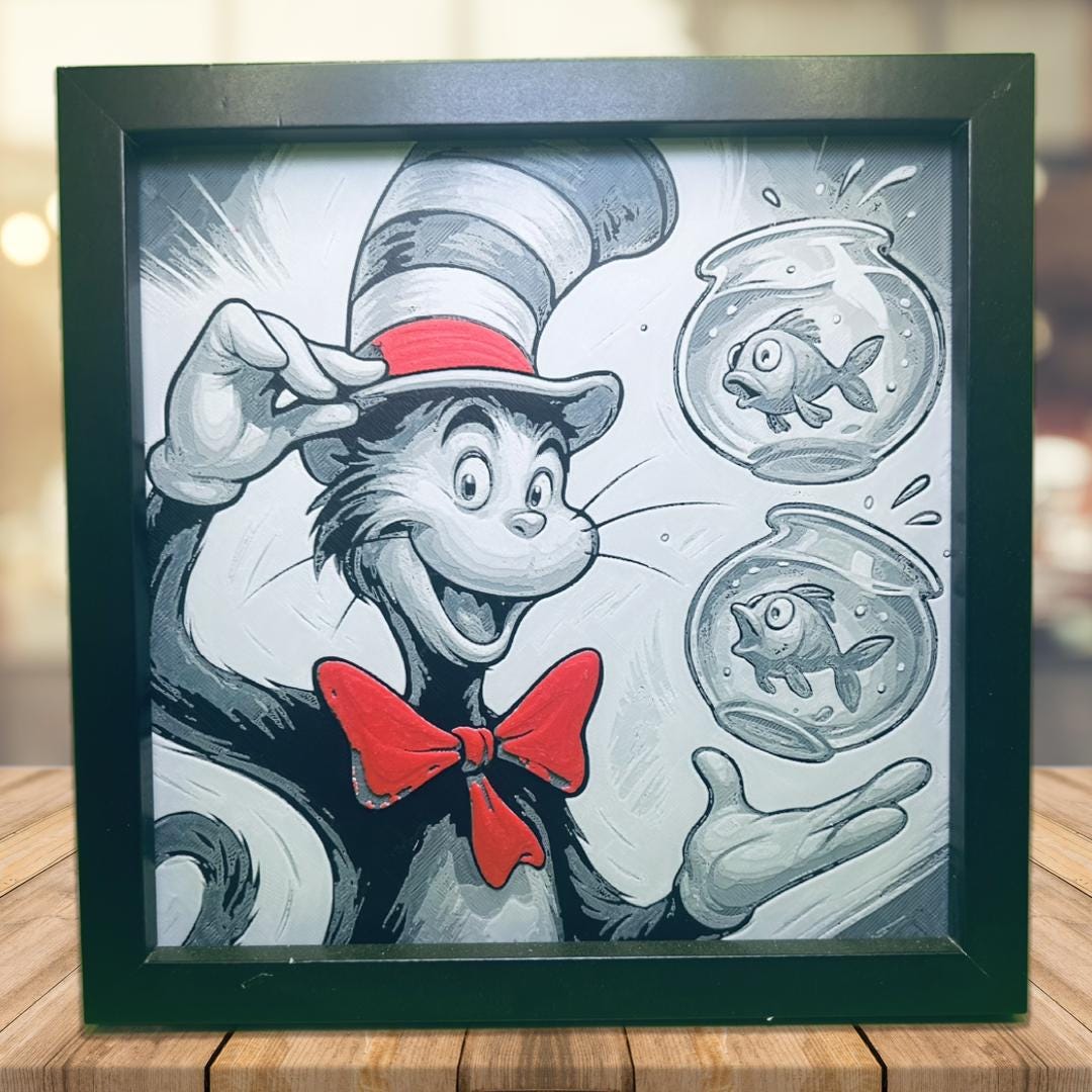 The Cat in the Hat 3D Printed Fan Art