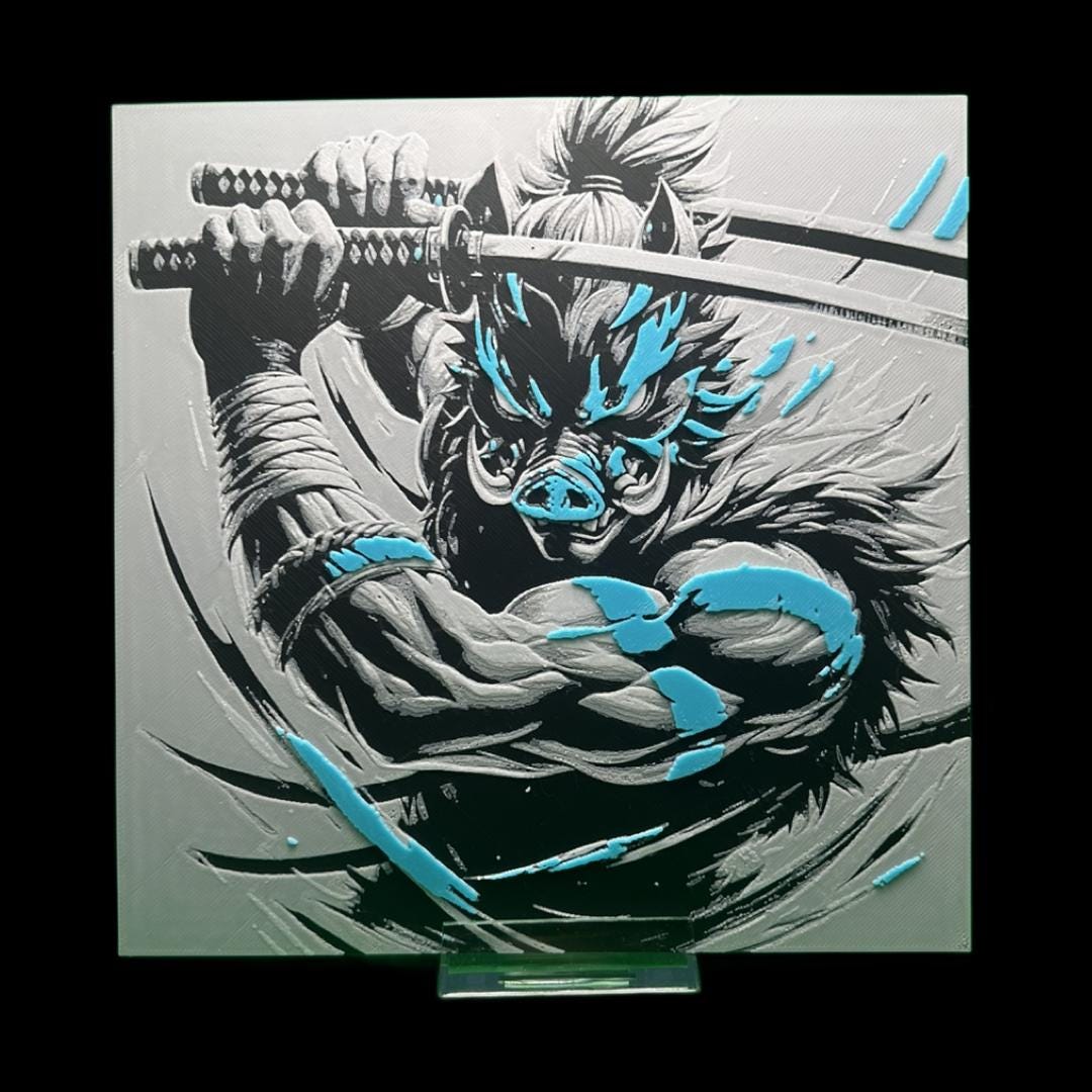 Inosuke Hashibira 3D Printed Fan Art