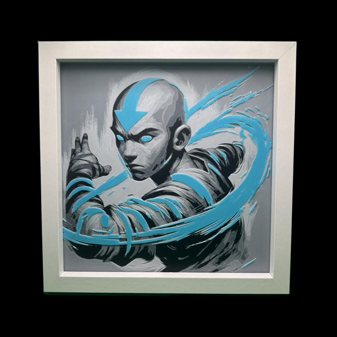 Avatar Aang 3D Printed Fan Art