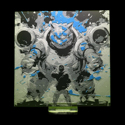 Blastoise With Trainer 3D Printed Fan Art