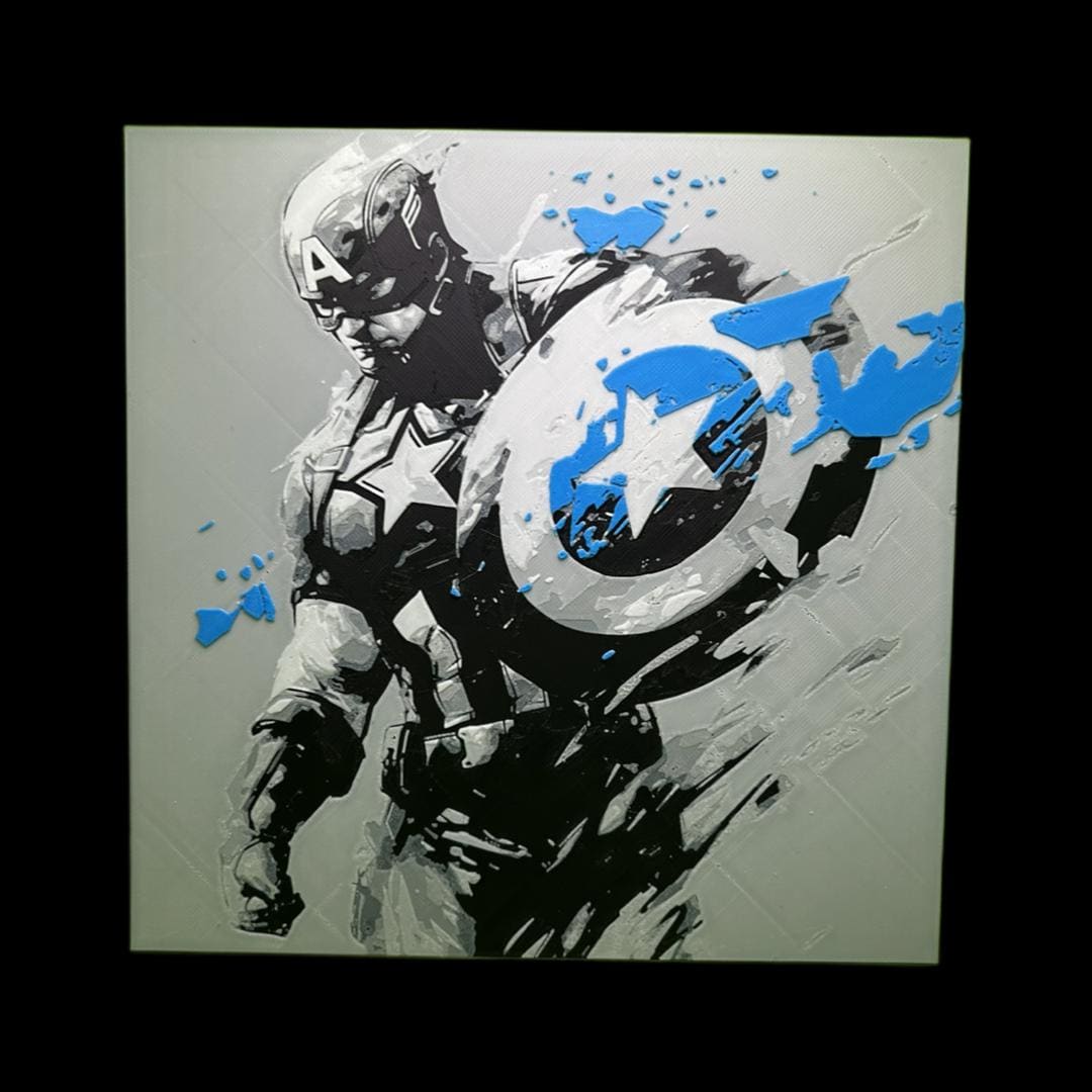 Captain America - The Avengers 3D V2 Printed Fan Art