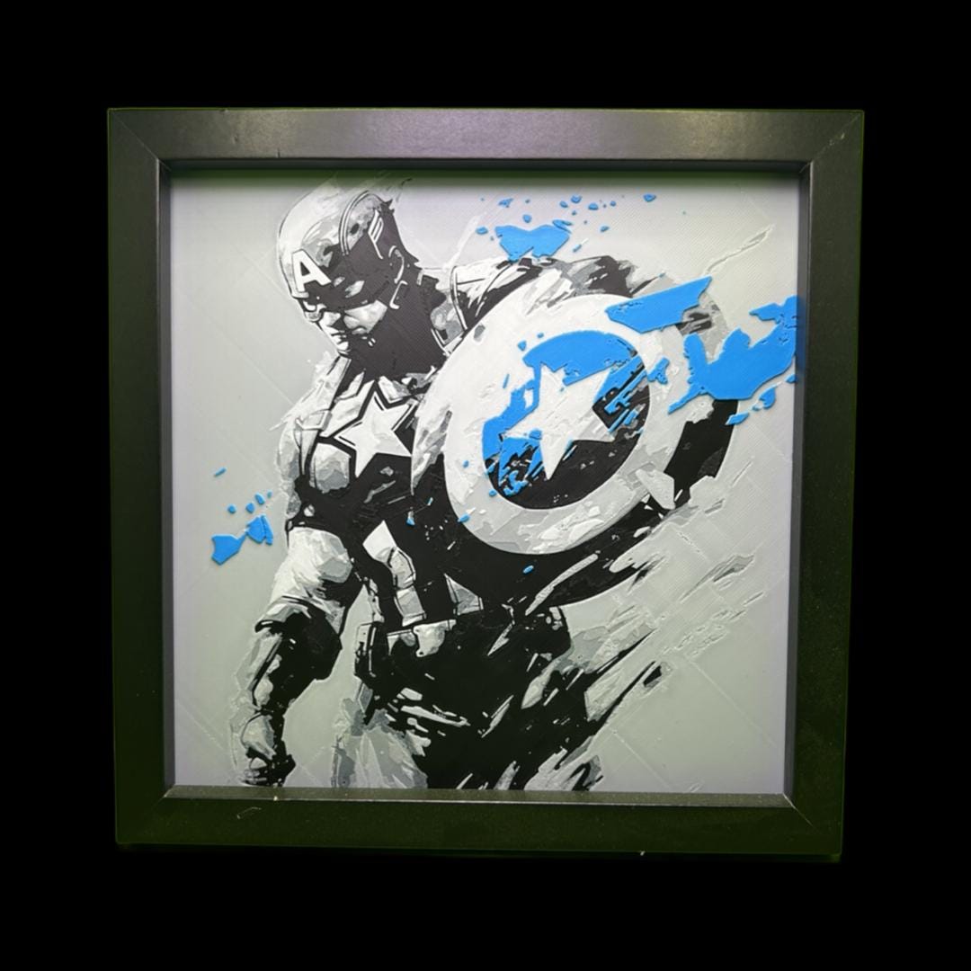 Captain America - The Avengers 3D V2 Printed Fan Art