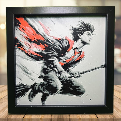 Harry Potter on a Broom 3D Printed Fan Art