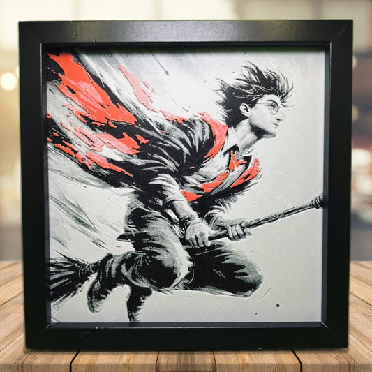 Harry Potter on a Broom 3D Printed Fan Art
