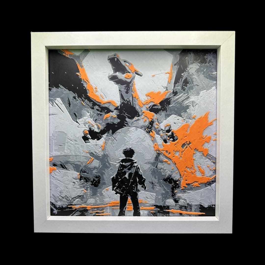 Charizard With Trainer 3D Printed Fan Art